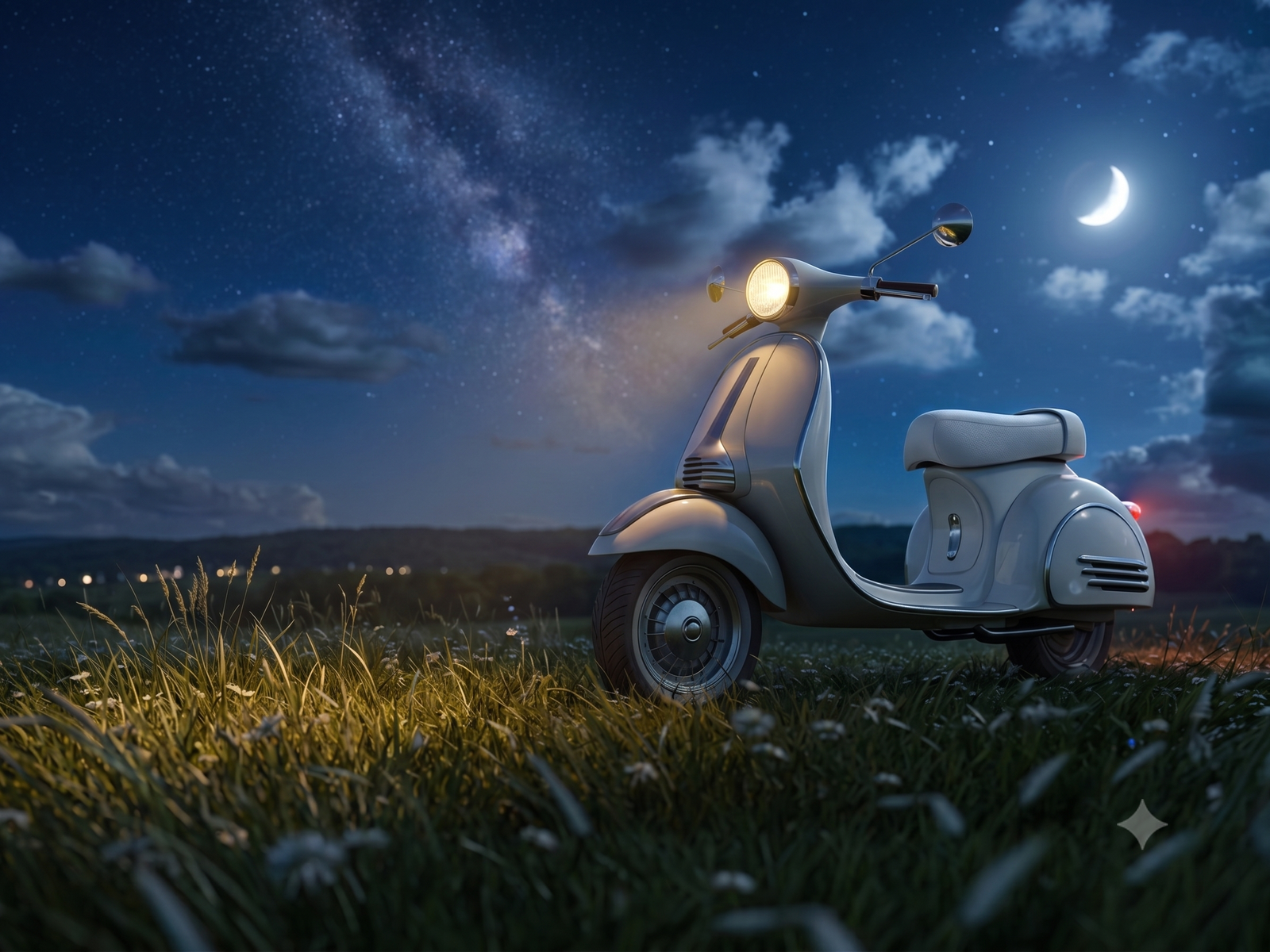 Hazra Electrical Bike at night